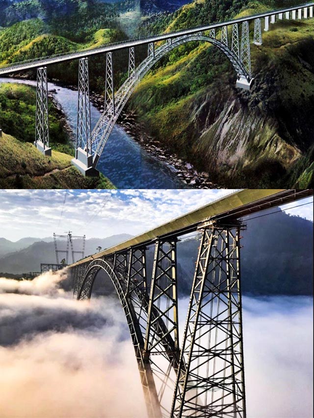 कश्मीर में बनकर तैयार विश्व का सबसे ऊँचा रेल ब्रिज